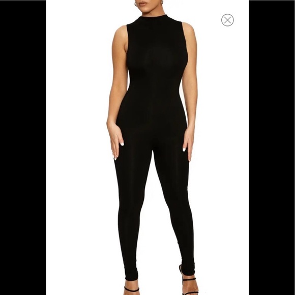 naked wardrobe Pants - Naked Wardrobe The NW Sleeveless Jumpsuit - Black